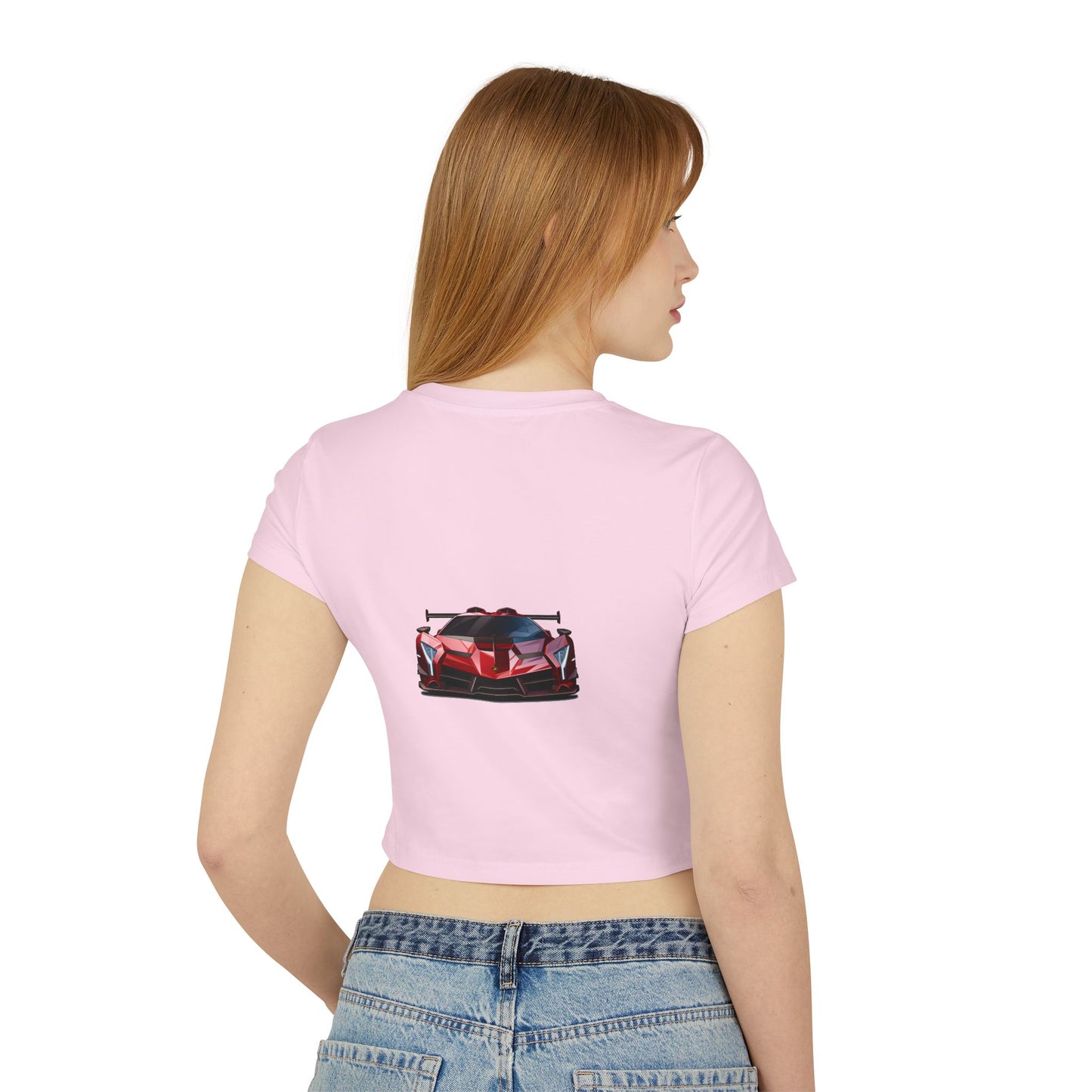 Princess Grace  Hot Wheels Women's Baby Tee Stylish Sports Car Graphic T-Shirt