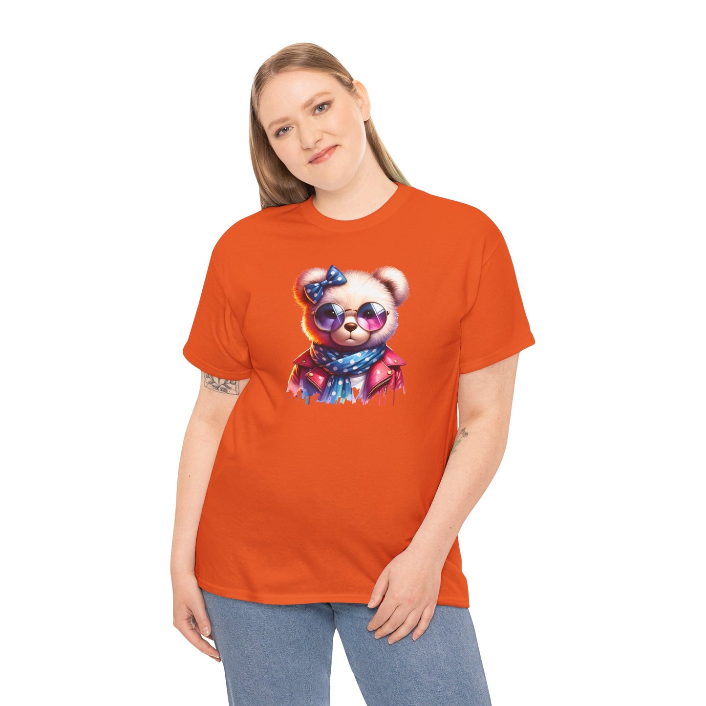 Princess Grace  Cool Bear Graphic Unisex Heavy Cotton Tee  Stylish & Fun for All