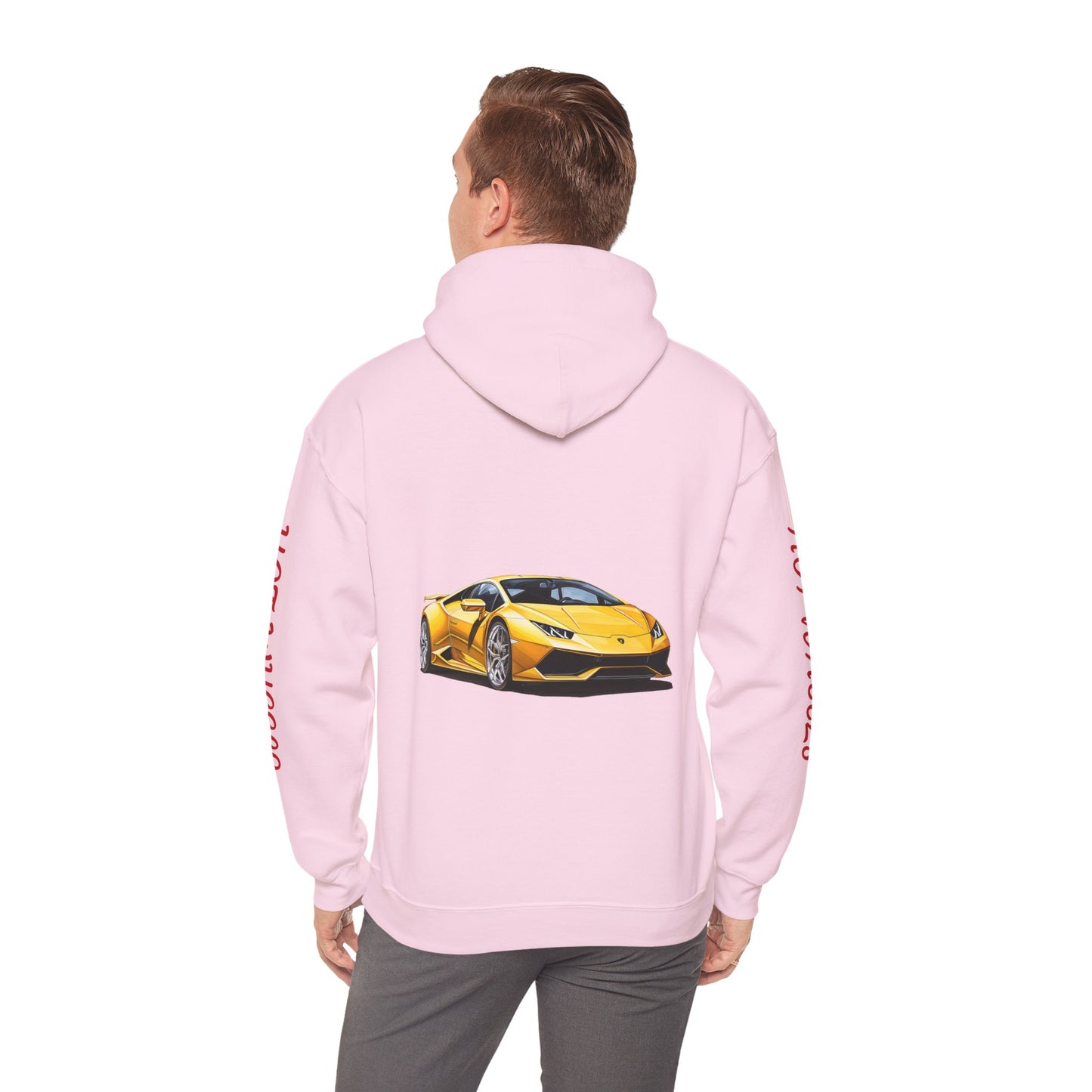 Princess Grace  Hot Wheels Unisex Hoodie Yellow Sports Car Graphic Sweatshirt