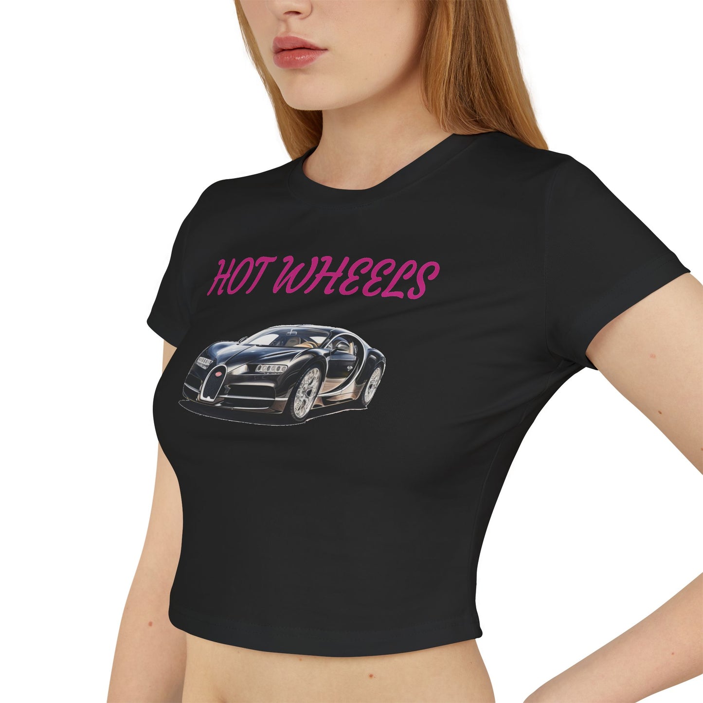 Princess Grace  Hot Wheels Women's Baby Tee Cool Car Graphic Tee for Enthusiasts