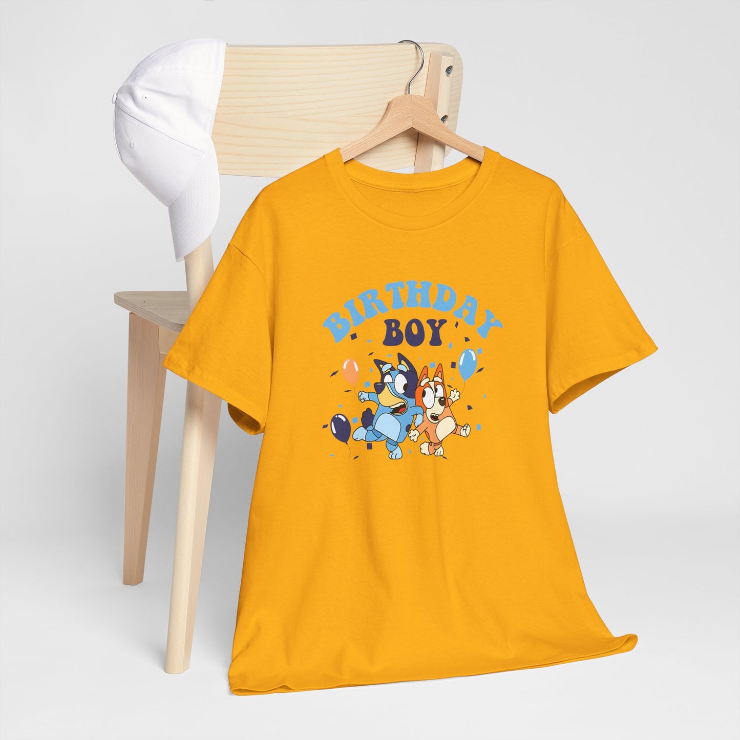 Princess Grace  Bluey  Birthday Boy Unisex Heavy Cotton Tee  Fun Celebration Shirt for Kids