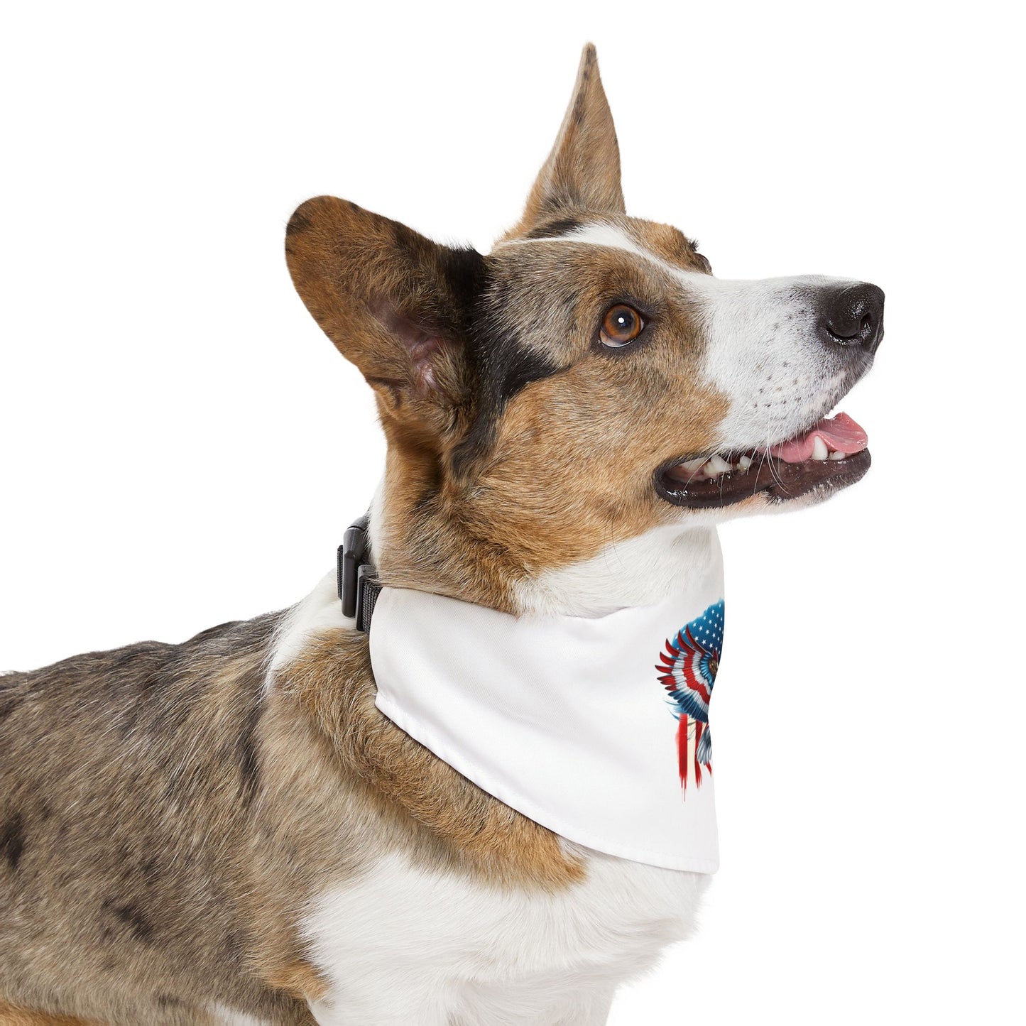 Princess Grace  Patriotic Pet Bandana Collar  American Flag Eagle Design
