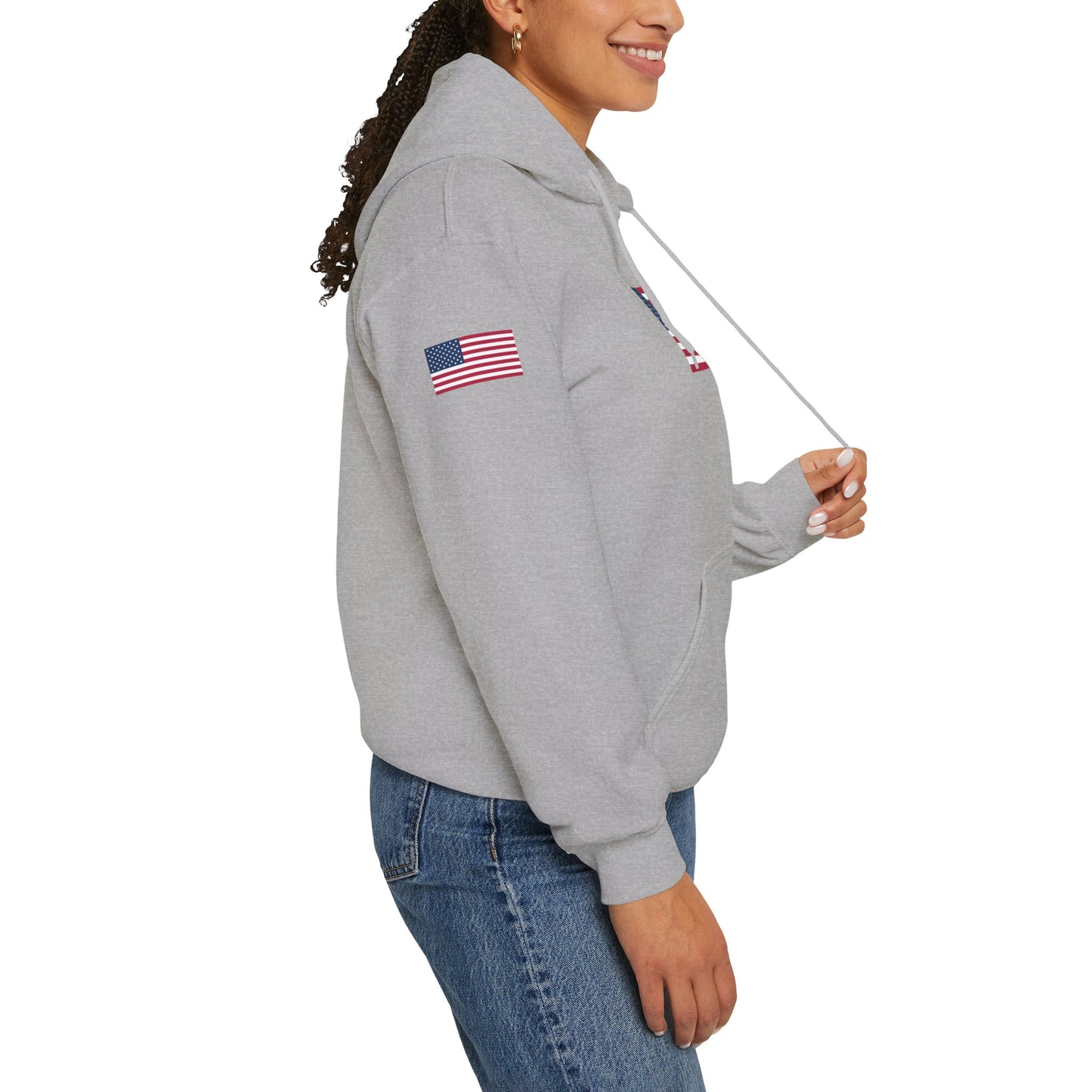 Princess Grace  TEAM USA   American Flag Hoodie Unisex Heavy Blend Sweatshirt