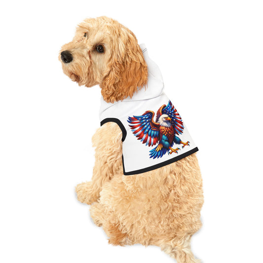 Princess Grace  Patriotic Eagle Pet Hoodie Cozy Costume for Furry Friends