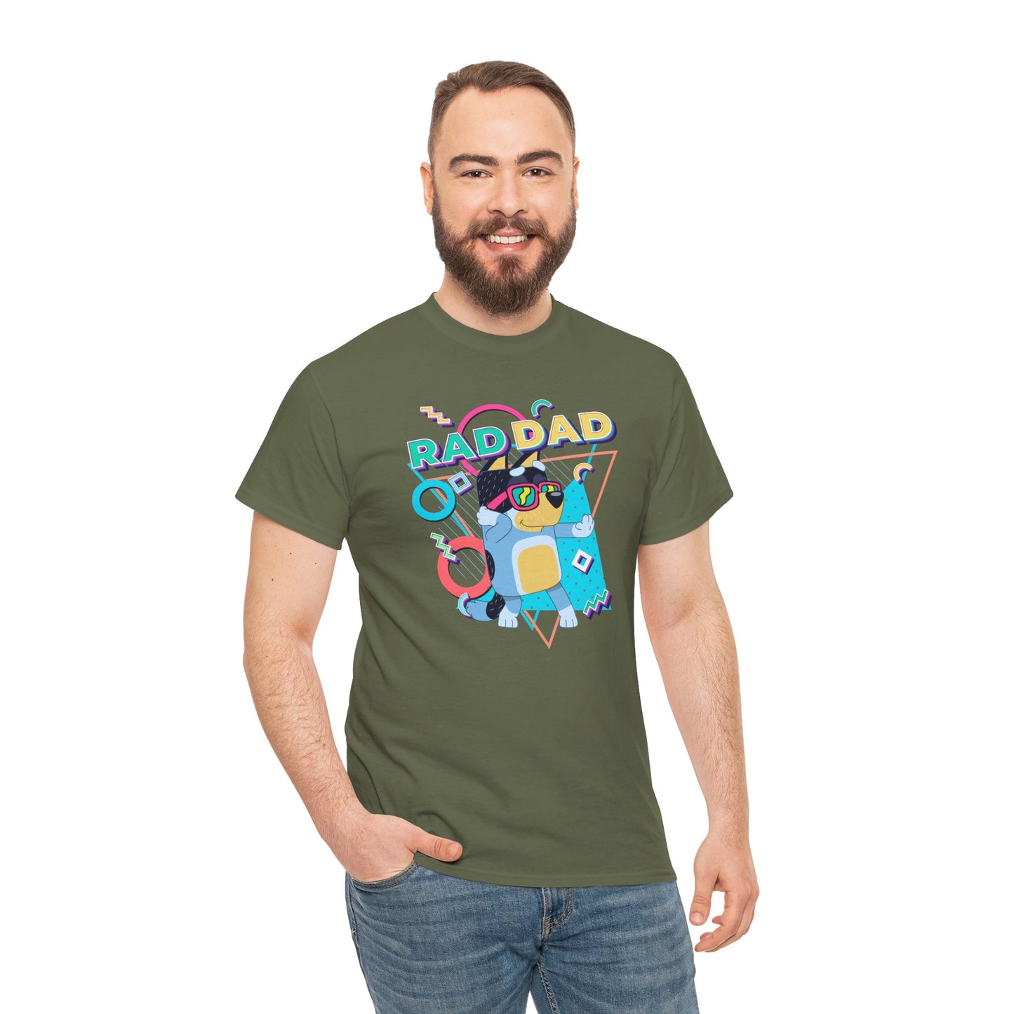 Princess Grace  Bluey  Funny Rad dad Unisex Heavy Cotton Tee  Perfect Gift for Cool Dads