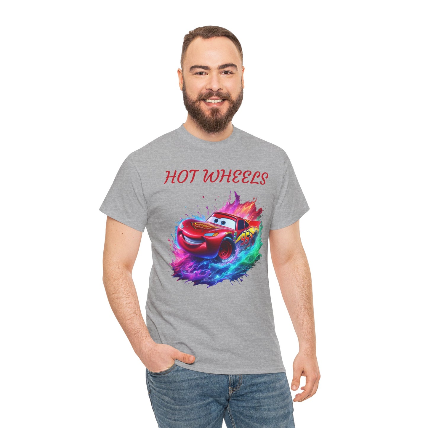 Princess Grace  Hot Wheels Unisex Heavy Cotton Tee Vibrant Racing Graphic T-Shirt