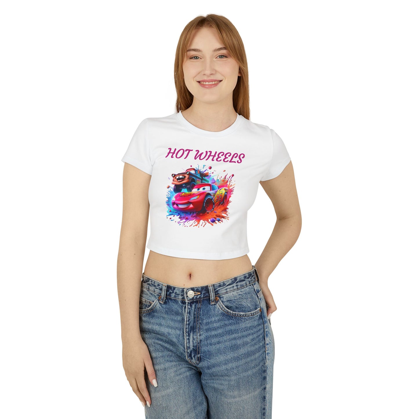 Princess Grace Hot Wheels Graphic Baby Tee Colorful Racing Fun for Car Enthusiasts