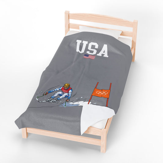 Princess Grace  TEAM USA  Velveteen Plush Blanket