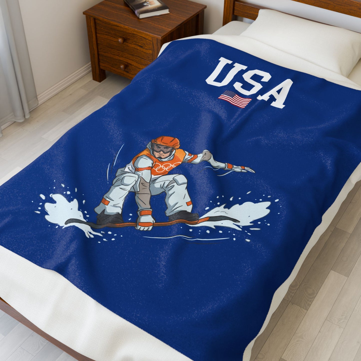 Princess Grace  TEAM USA  Velveteen Plush Blanket