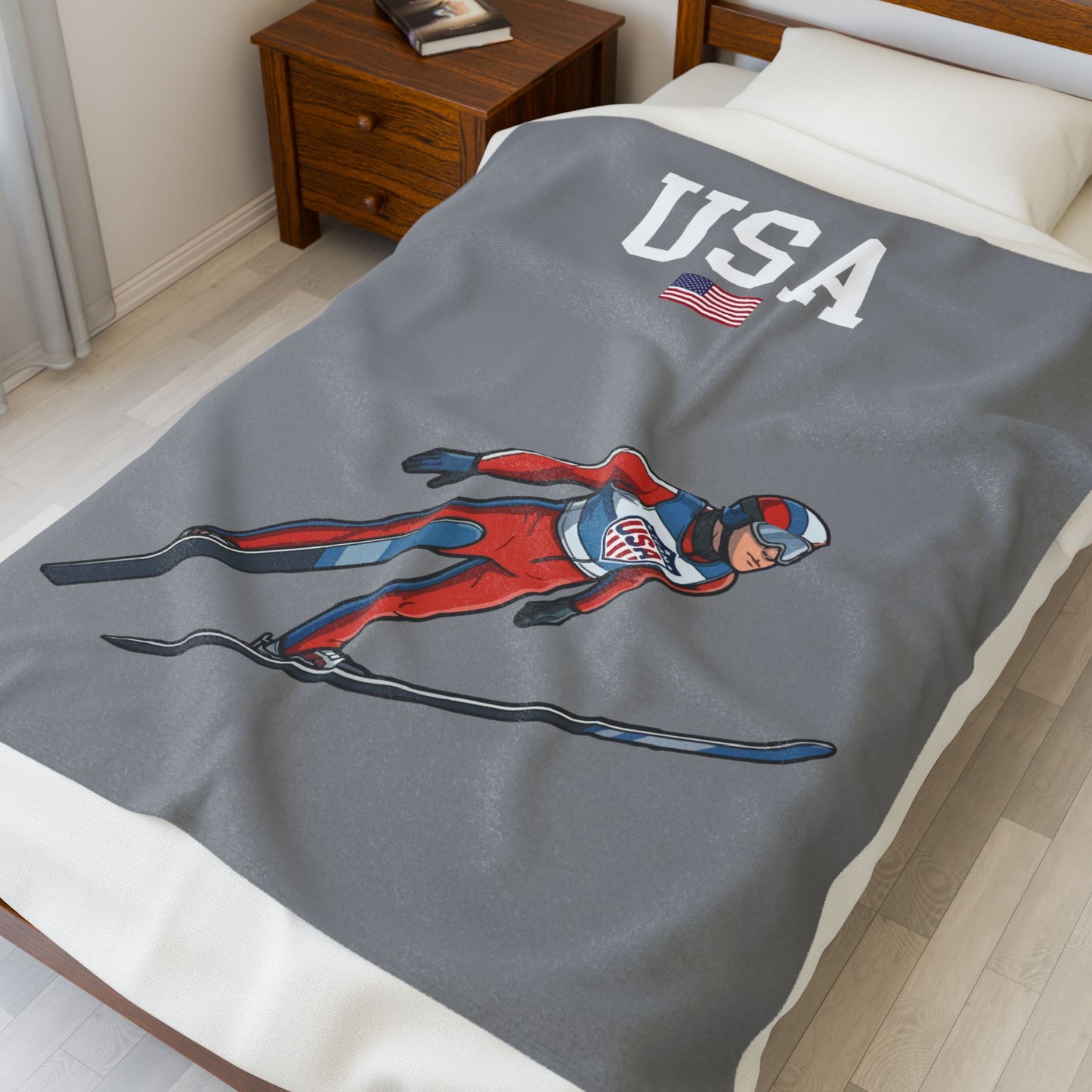 Princess Grace  TEAM USA  Velveteen Plush Blanket