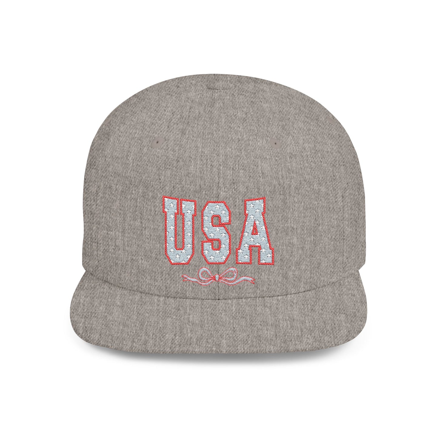 Princess Grace  USA Glitter Flat Bill Snapback Hat Trendy and Stylish