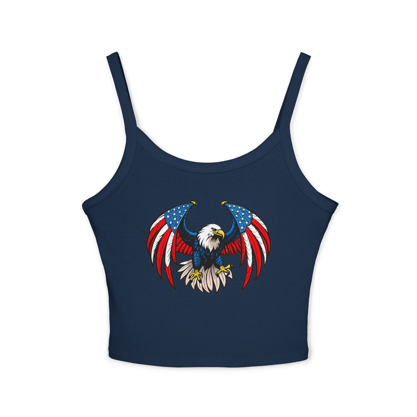 Princess Grace  Patriotic Women's Spaghetti Strap Tank Top  USA Eagle Design