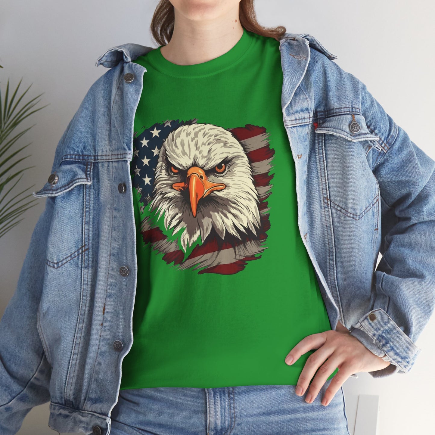 Princess Grace  Patriotic Eagle Graphic Tee  Unisex Heavy Cotton T-Shirt