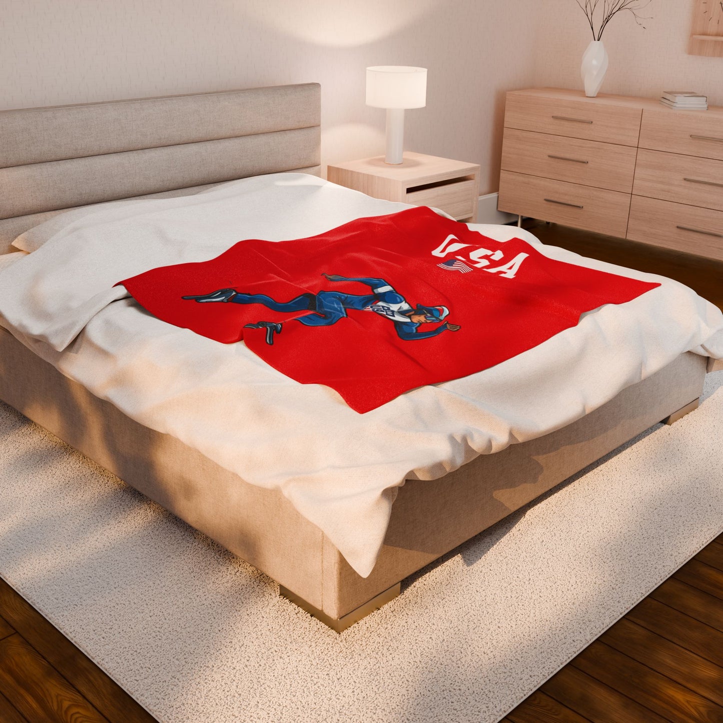 Princess Grace  TEAM USA  Velveteen Plush Blanket