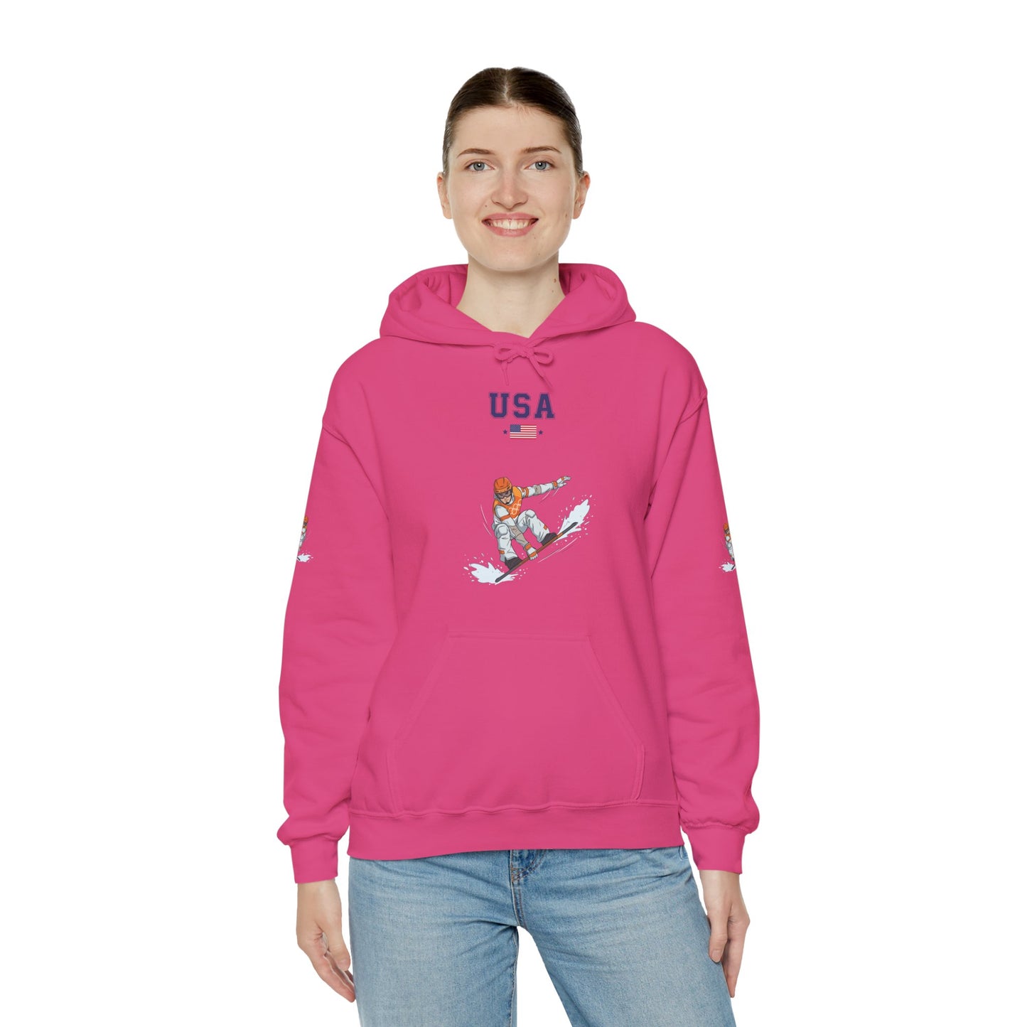 Princess Grace  TEAM USA  Snowboard  Unisex Heavy Blend Hooded Sweatshirt