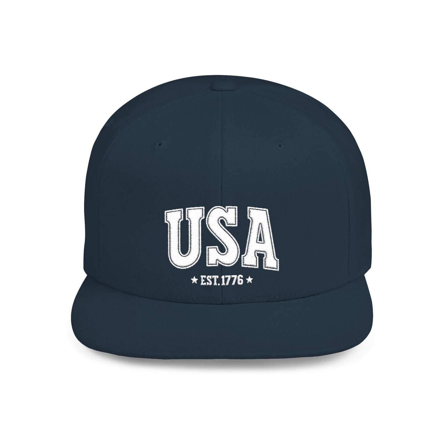 Princess Grace  USA Flat Bill Snapback Cap - Est. 1776 | Casual Style for All Occasions