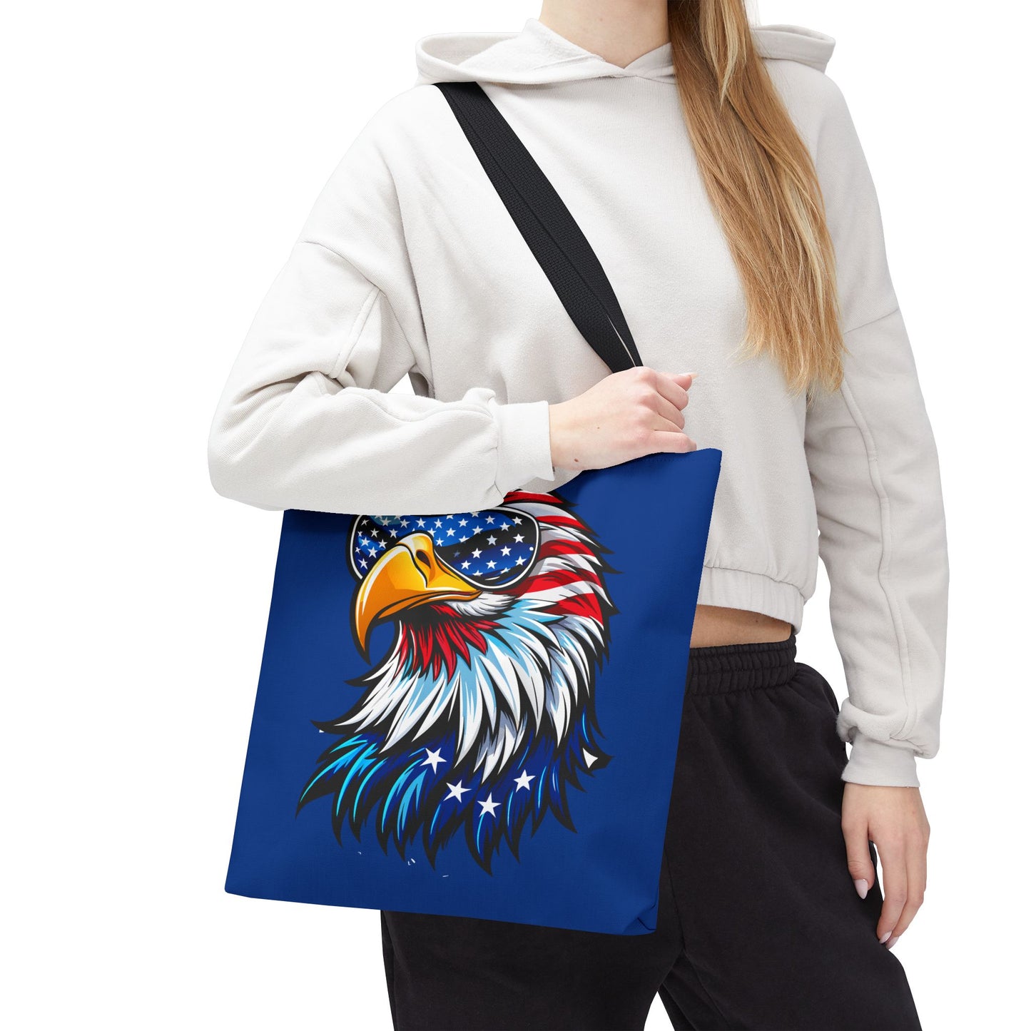 Princess Grace  Patriotic Eagle Tote Bag Stylish American Flag Design for Independence Day & Everyday Use