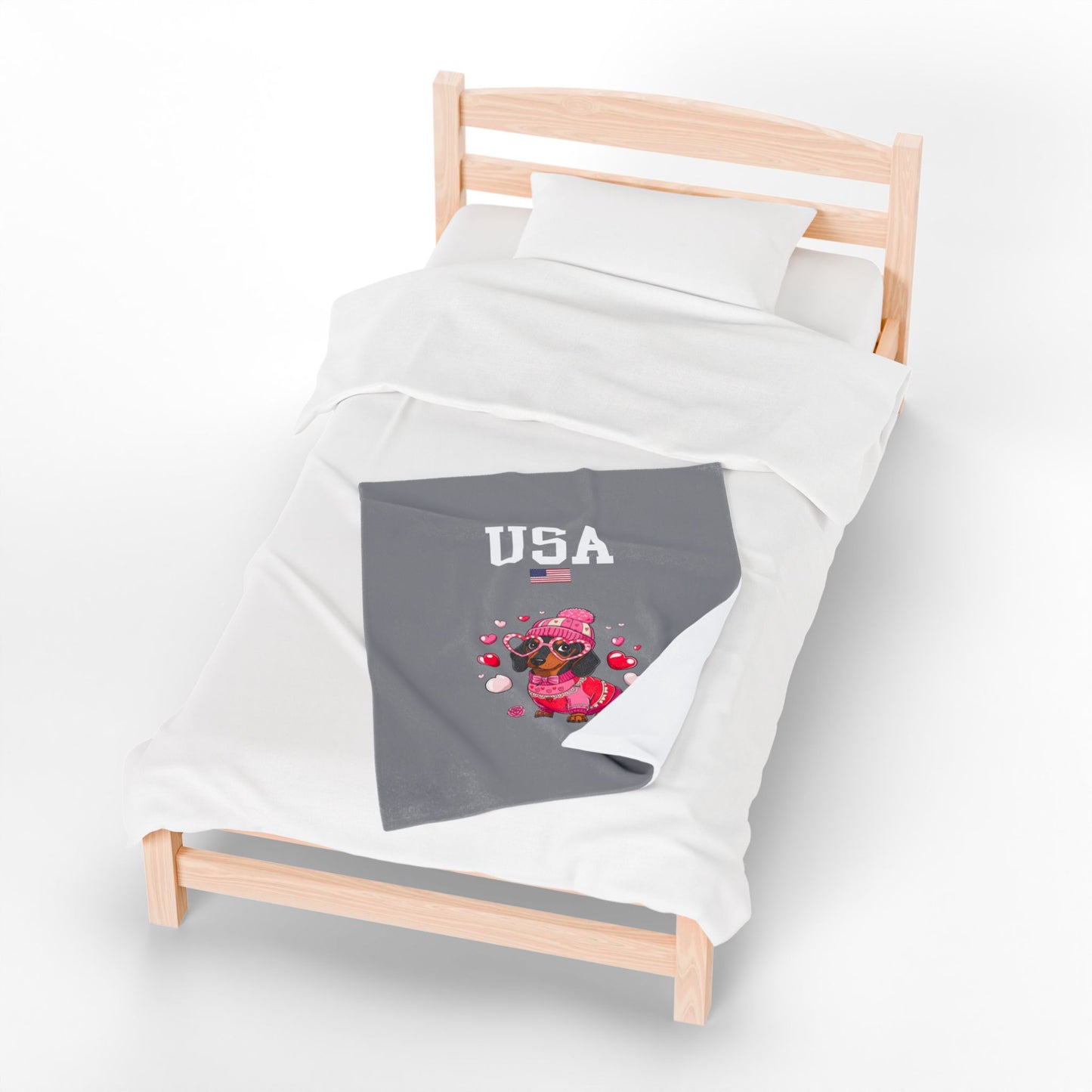 Princess Grace  TEAM USA  Velveteen Plush Blanket