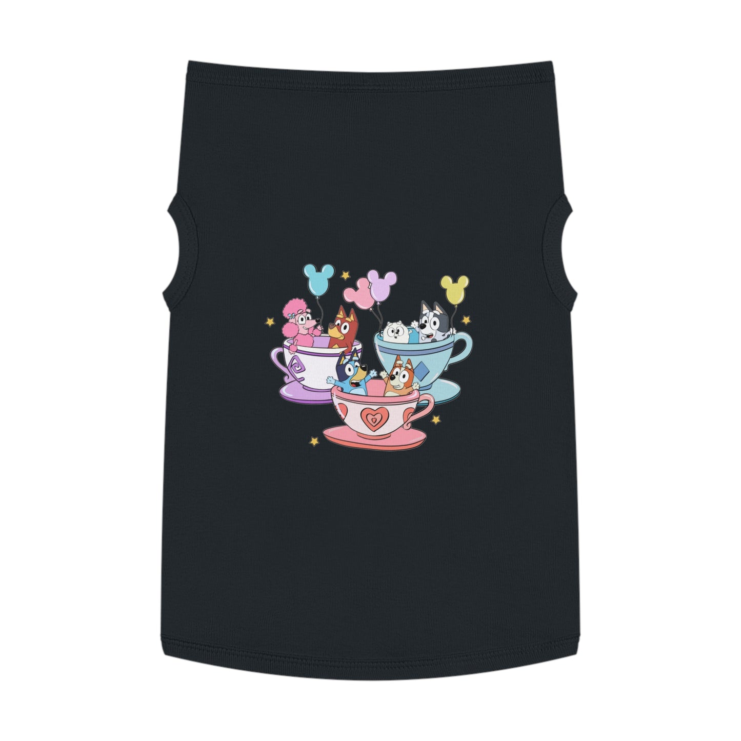 Princess Grace  BLUEY Whimsical Pet Tank Top Tea Party Theme for Dog Lovers