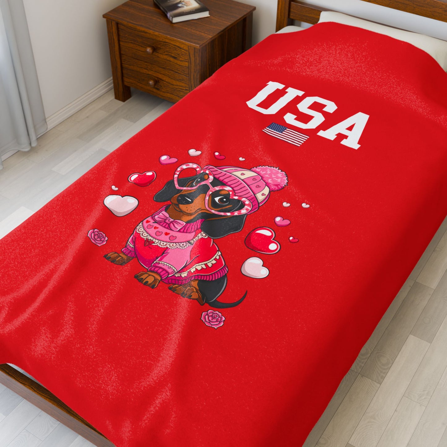 Princess Grace  TEAM USA  Velveteen Plush Blanket