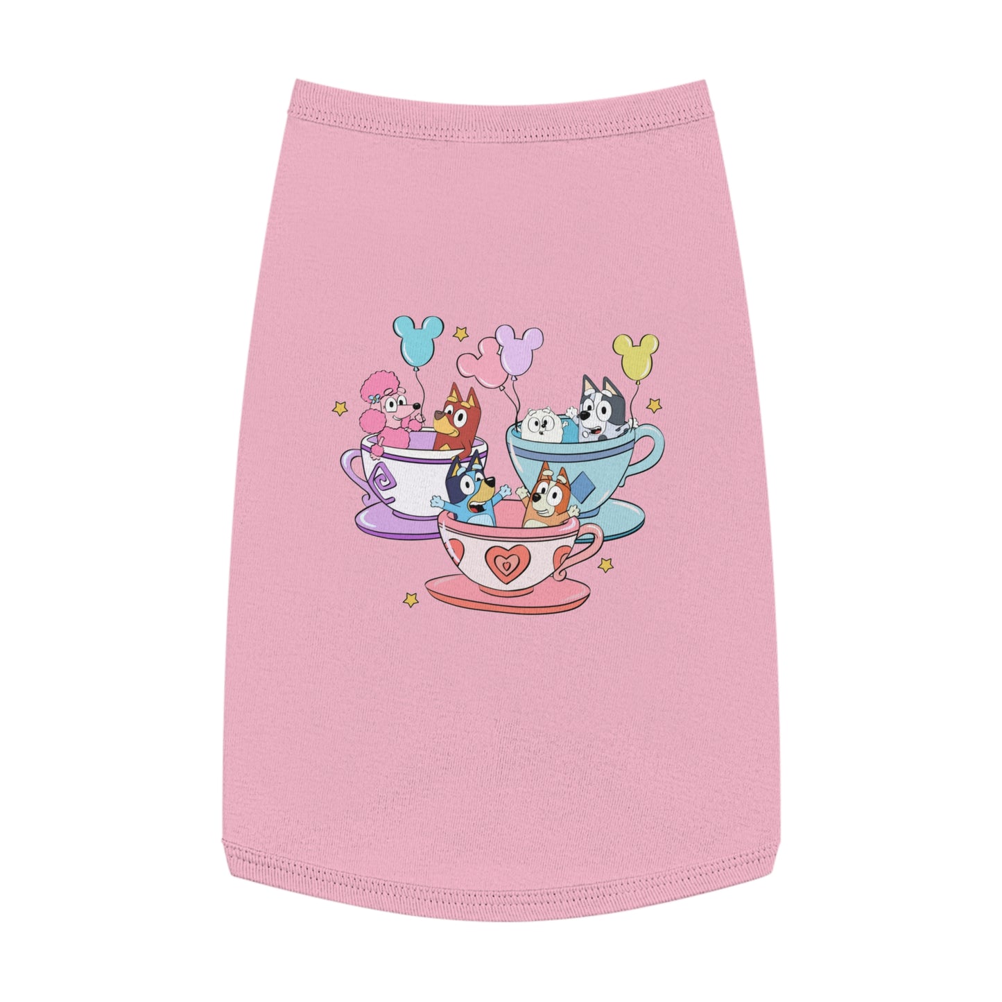 Princess Grace  BLUEY Whimsical Pet Tank Top Tea Party Theme for Dog Lovers