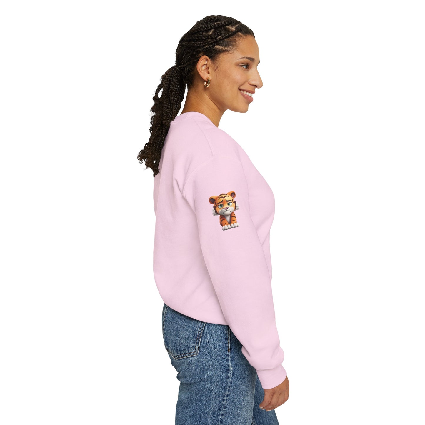 Princess Grace  Cute Tiger Graphic Unisex Crewneck Sweatshirt