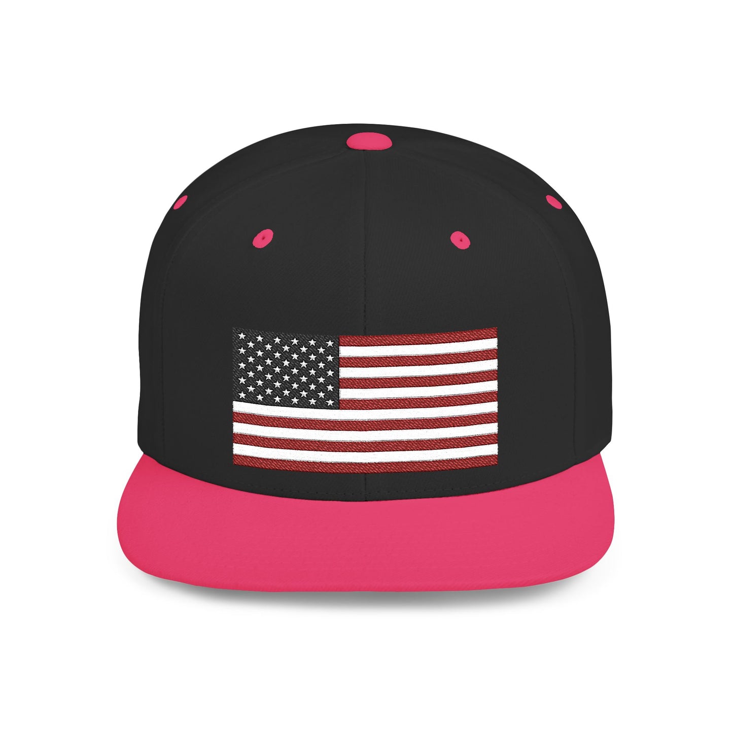 Princess Grace  Patriotic Flat Bill Snapback Hat  American Flag Design