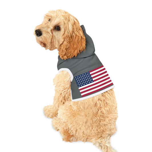 Princess Grace  Patriotic Pet Hoodie Cozy American Flag Design for Stylish Dogs