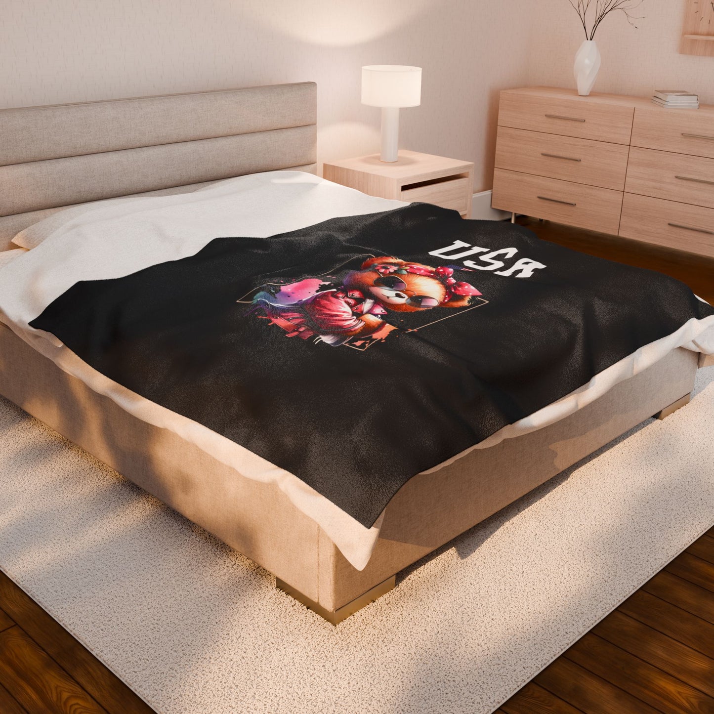 Princess Grace  TEAM USA  Velveteen Plush Blanket