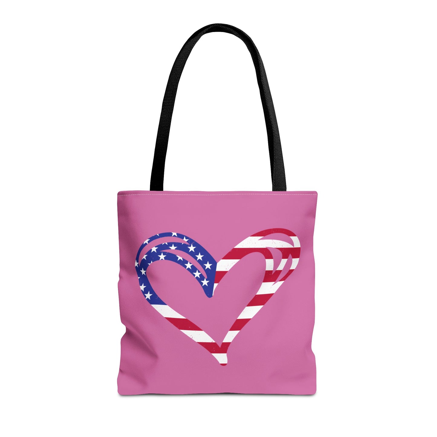 Princess Grace  Patriotic Heart Tote Bag  USA Flag Design