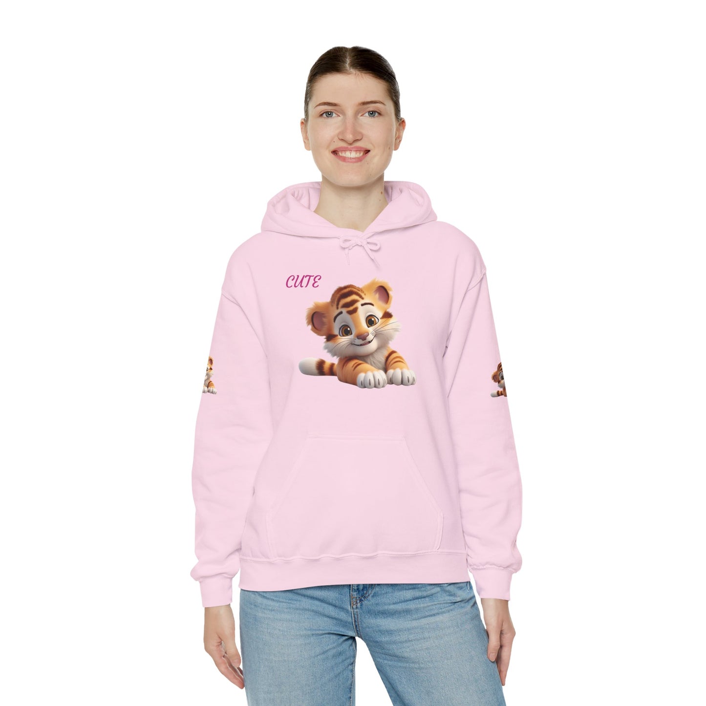 Princess Grace  Cute Tiger Design Unisex Heavy Blend Hooded Sweatshirt