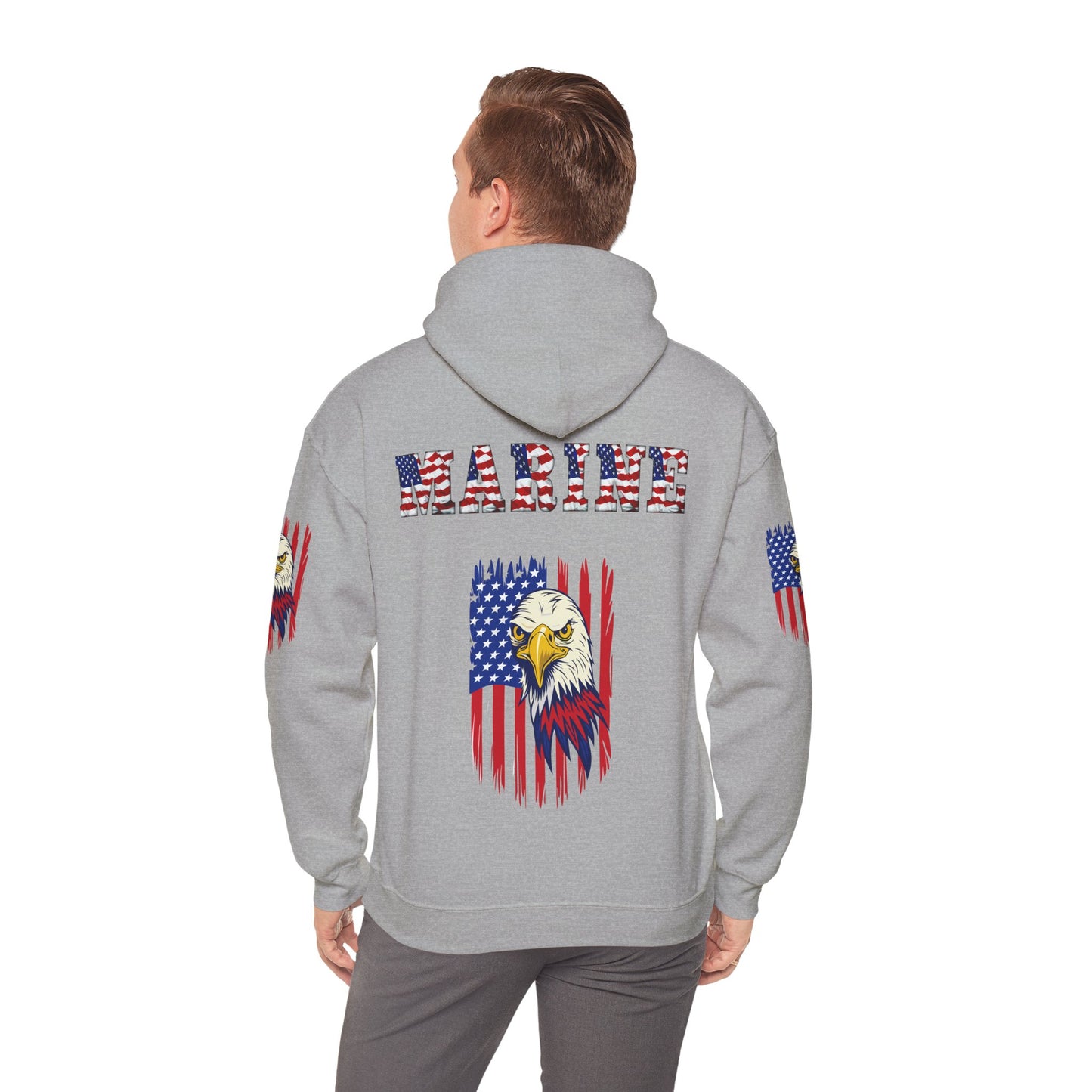 Princess Grace  American Pride Marine Eagle Hooded Sweatshirt