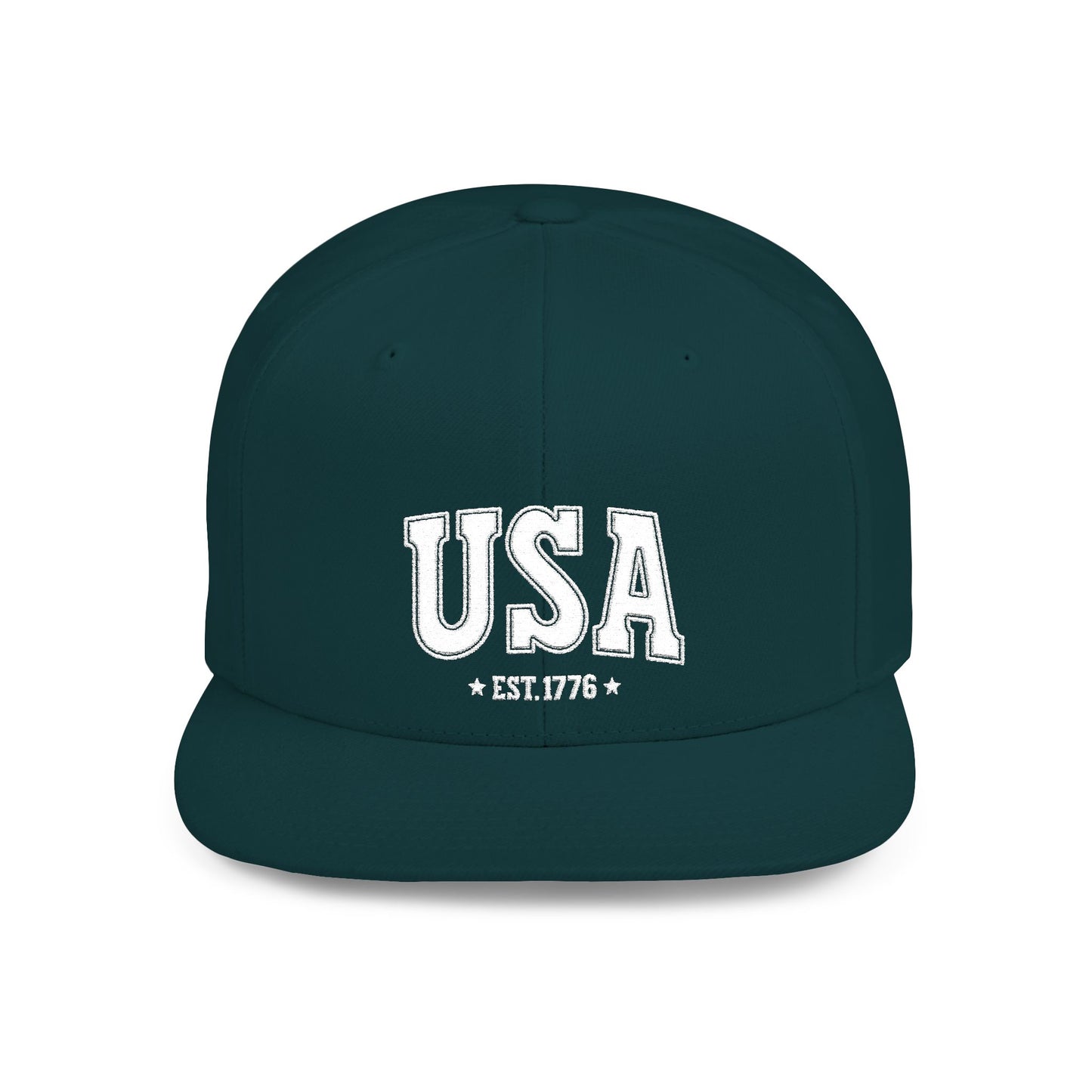 Princess Grace  USA Flat Bill Snapback Cap - Est. 1776 | Casual Style for All Occasions