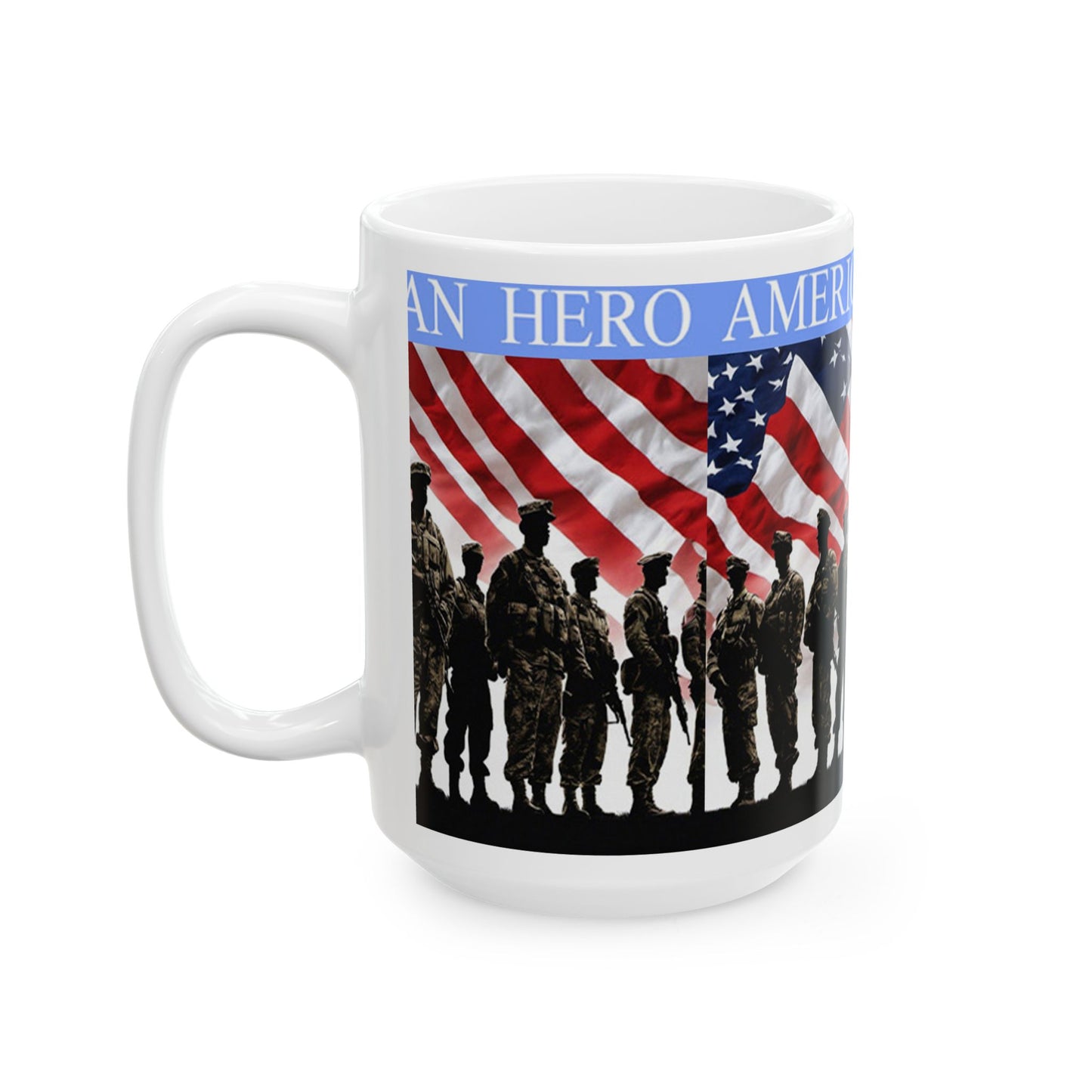 Princess Grace American Hero Ceramic Mug, Coffee Cup for Veterans, Military Appreciation Gift, Independence Day, Father's Day, 11oz, 15oz