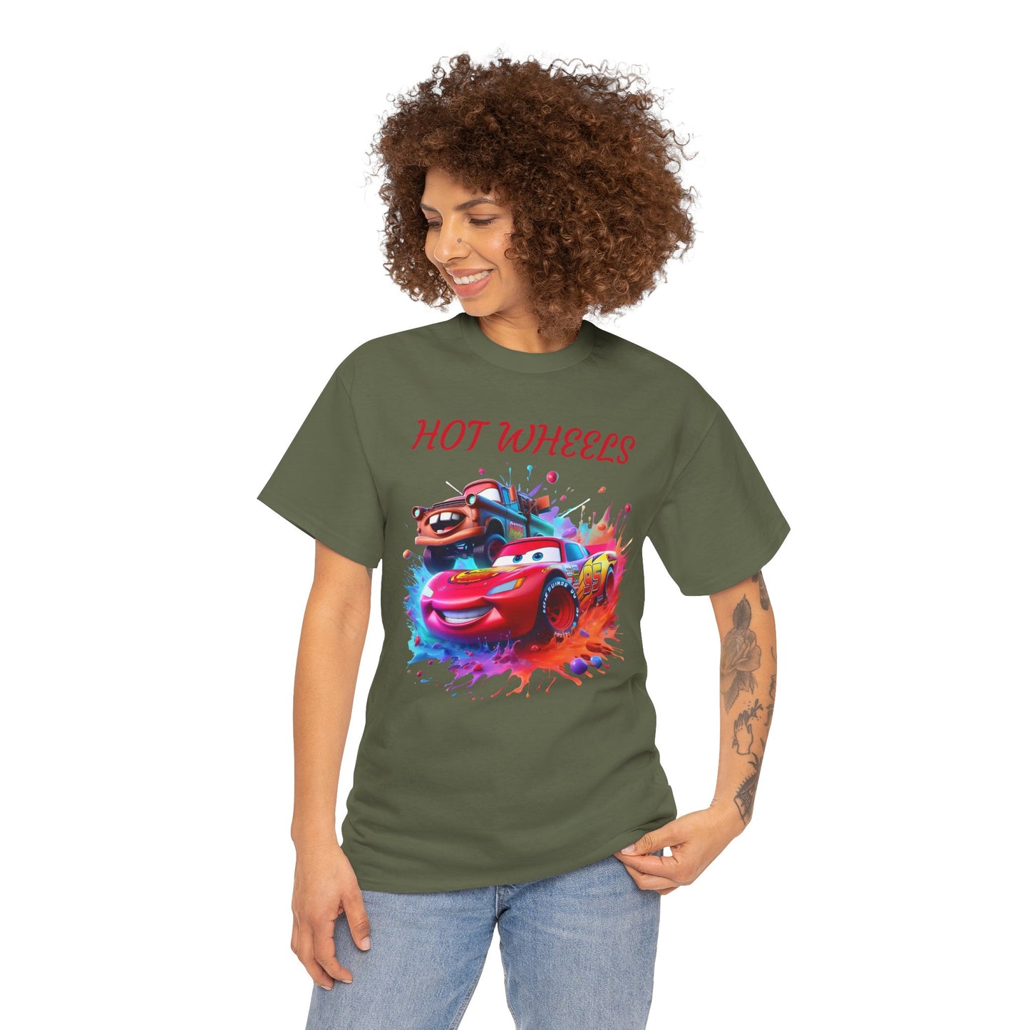 Princess Grace  Cool Cars Unisex Heavy Cotton Tee Hot Wheels Graphic Tee for Kids and Adults