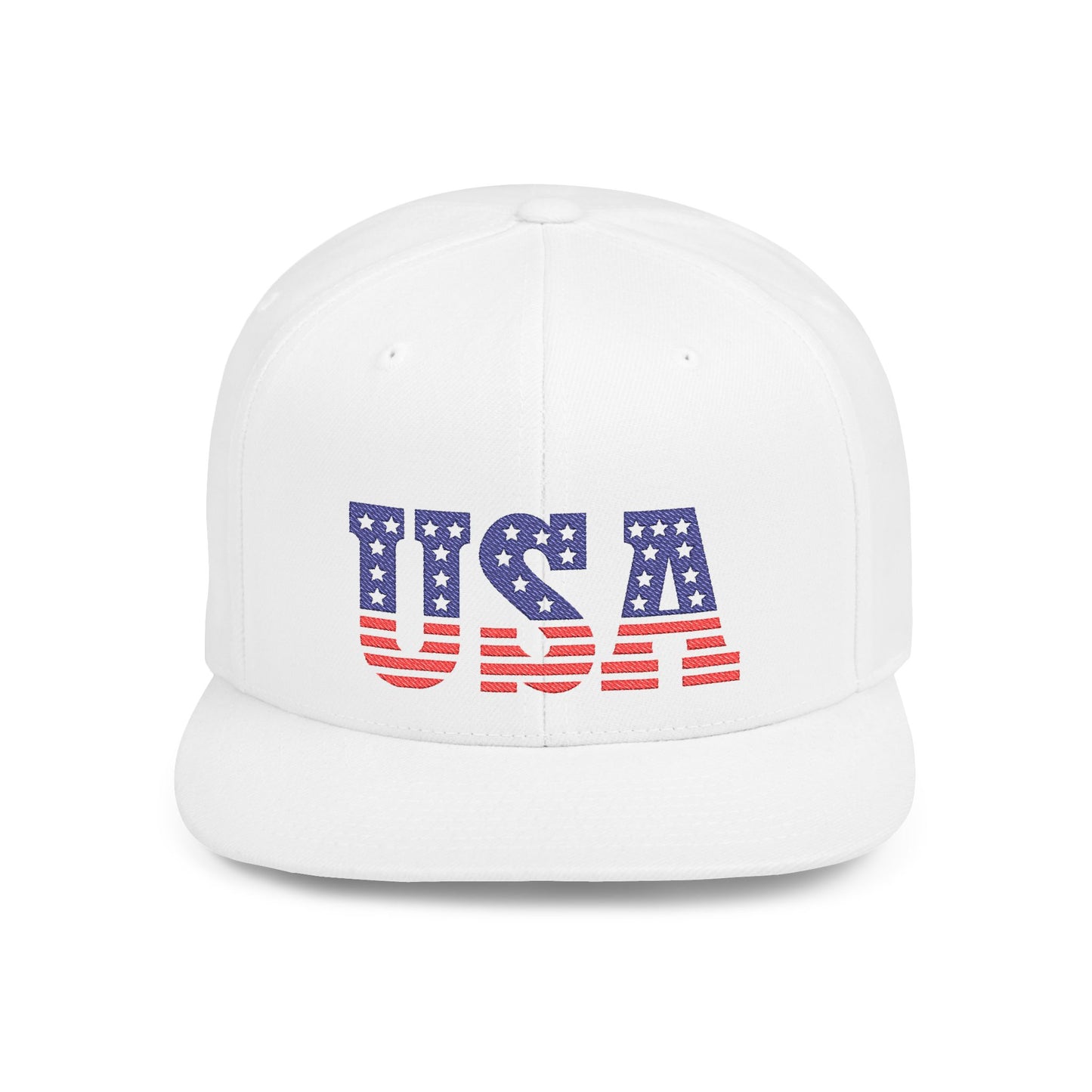 Princess Grace  USA Flag Flat Bill Snapback Cap Patriotic Adjustable Hat for Summer Celebrations