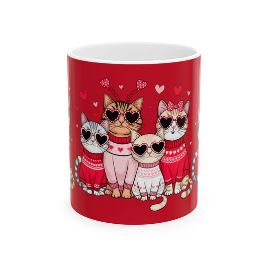 Princess Grace  Cute Cat Lovers Mug  11oz & 15oz Ceramic Coffee Cup for Valentine's Day & Cat Enthusiasts