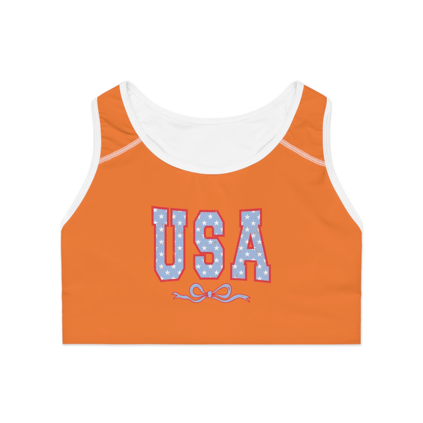 Princess Grace  USA Stars Sports Bra Bright Crusta Athletic Top