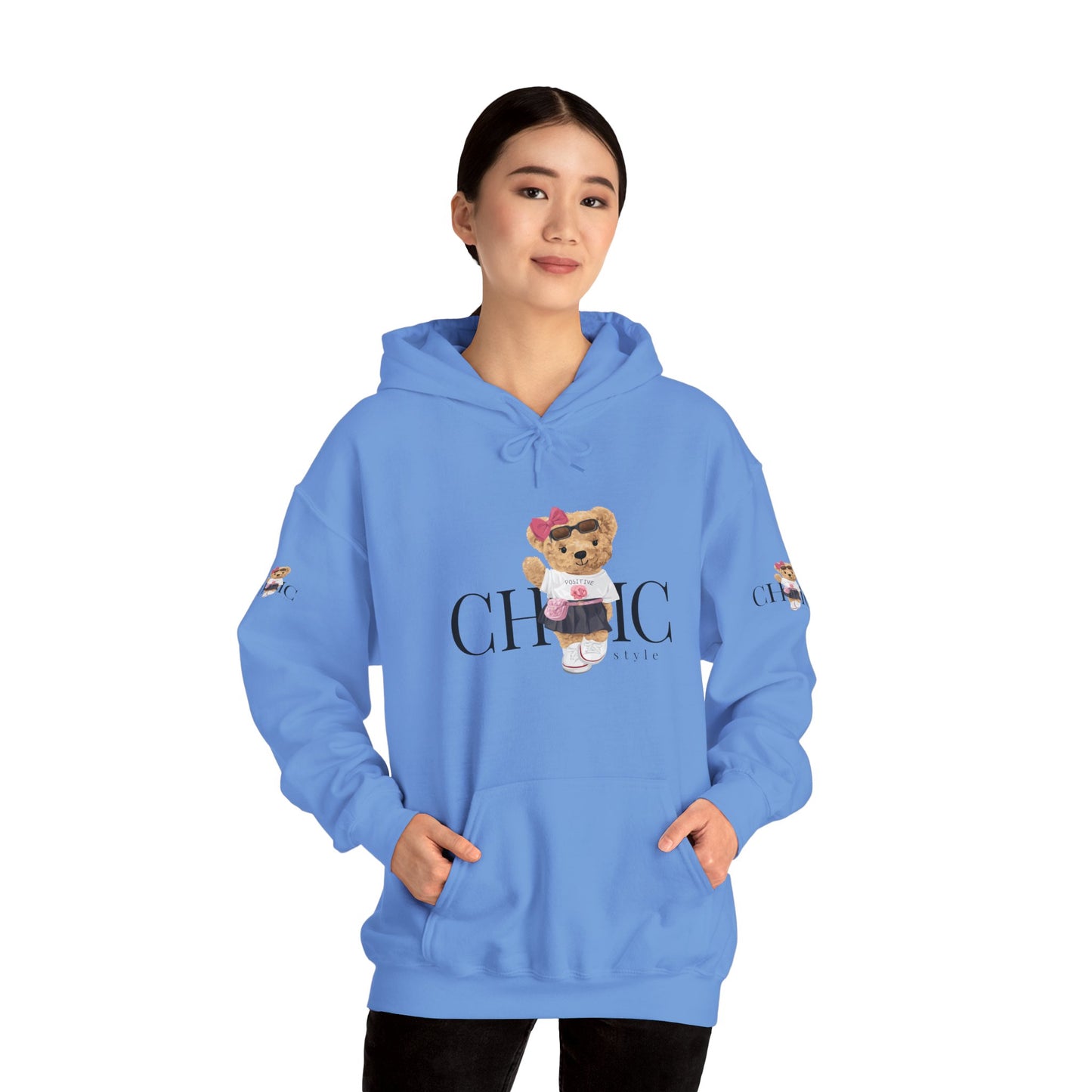 Princess Grace  Chic Style Bear Unisex Hooded Sweatshirt  Cute and Cozy Fashion