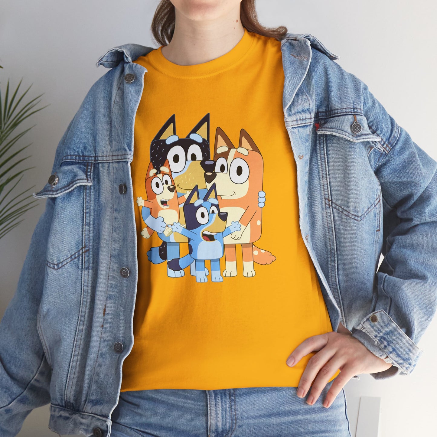Princess Grace  Bluey Family Unisex Heavy Cotton Tee  Fun and Stylish for Kids and Adults