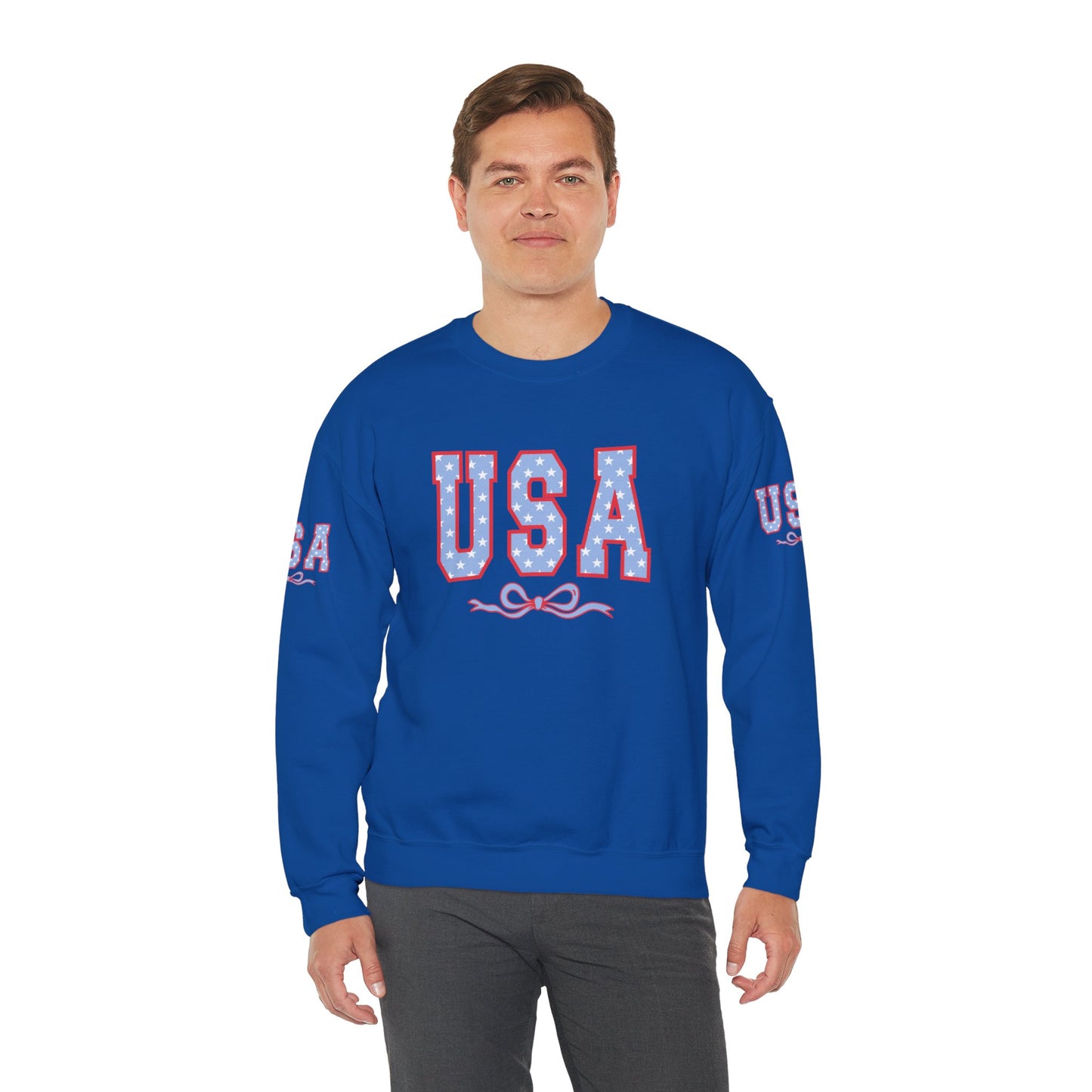 Princess Grace  USA Patriotic Crewneck Sweatshirt for All Seasons