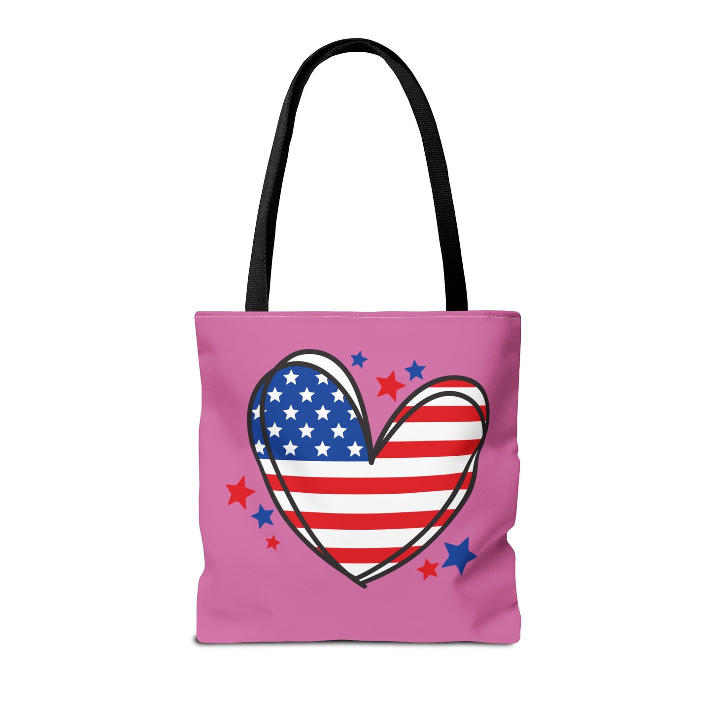 Princess Grace  Patriotic Heart Tote Bag for Independence Day & Everyday Use