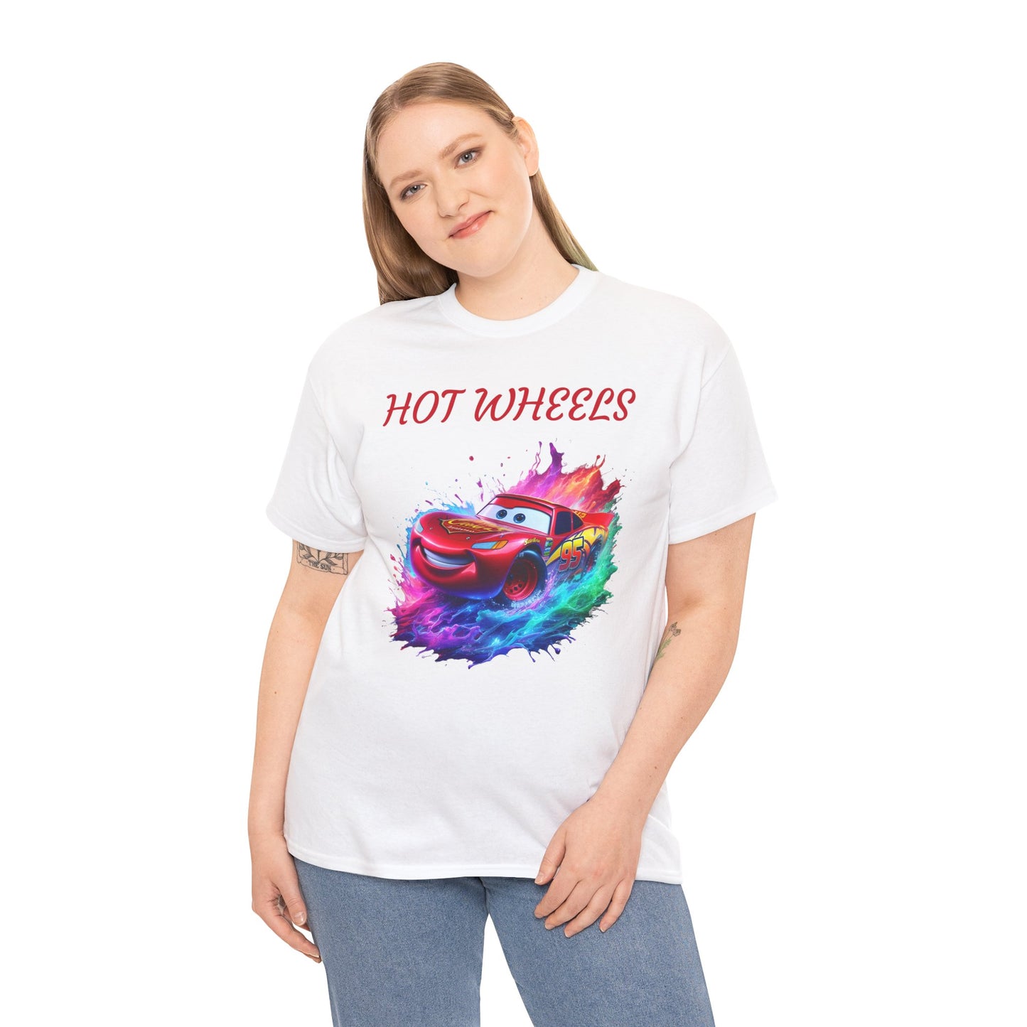 Princess Grace  Hot Wheels Unisex Heavy Cotton Tee Vibrant Racing Graphic T-Shirt