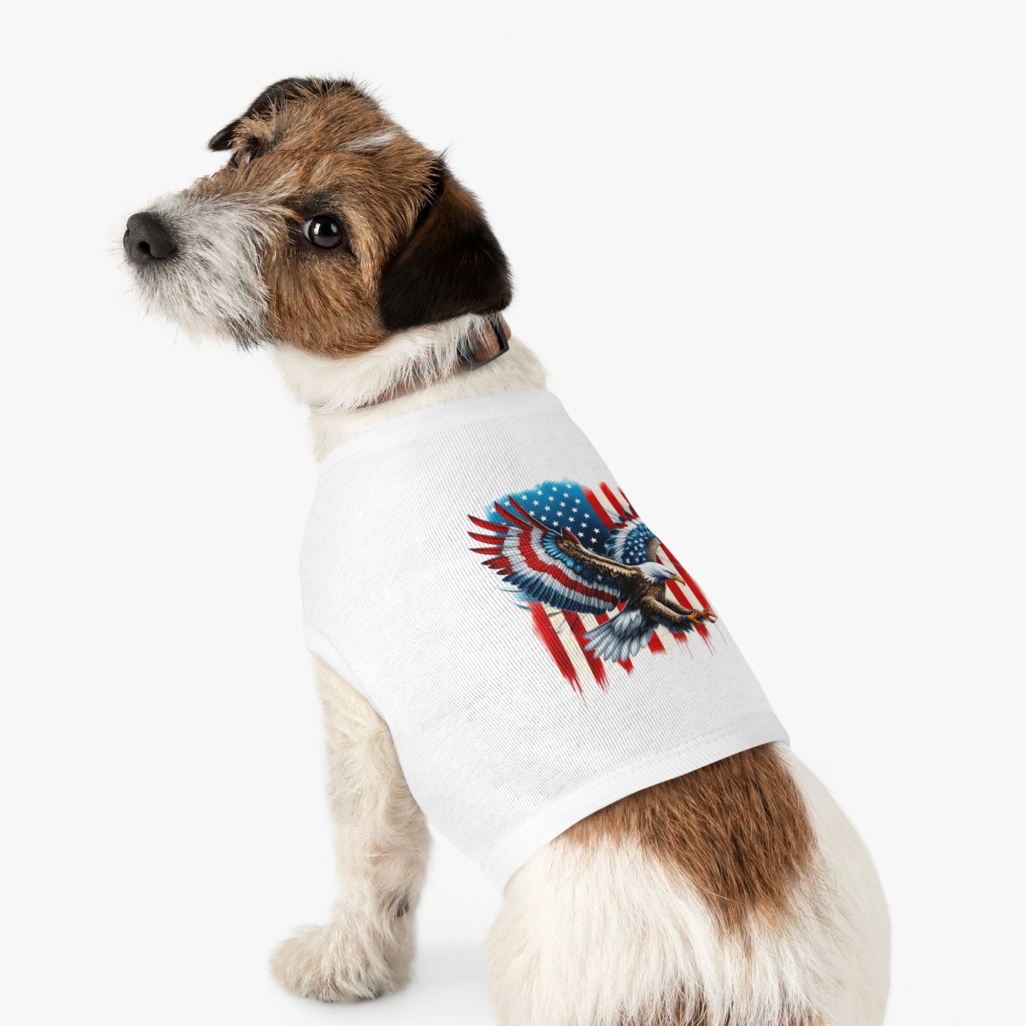 Princess Grace  Patriotic Eagle Pet Tank Top Perfect for Celebrating Independence Day or Outdoor Adventures