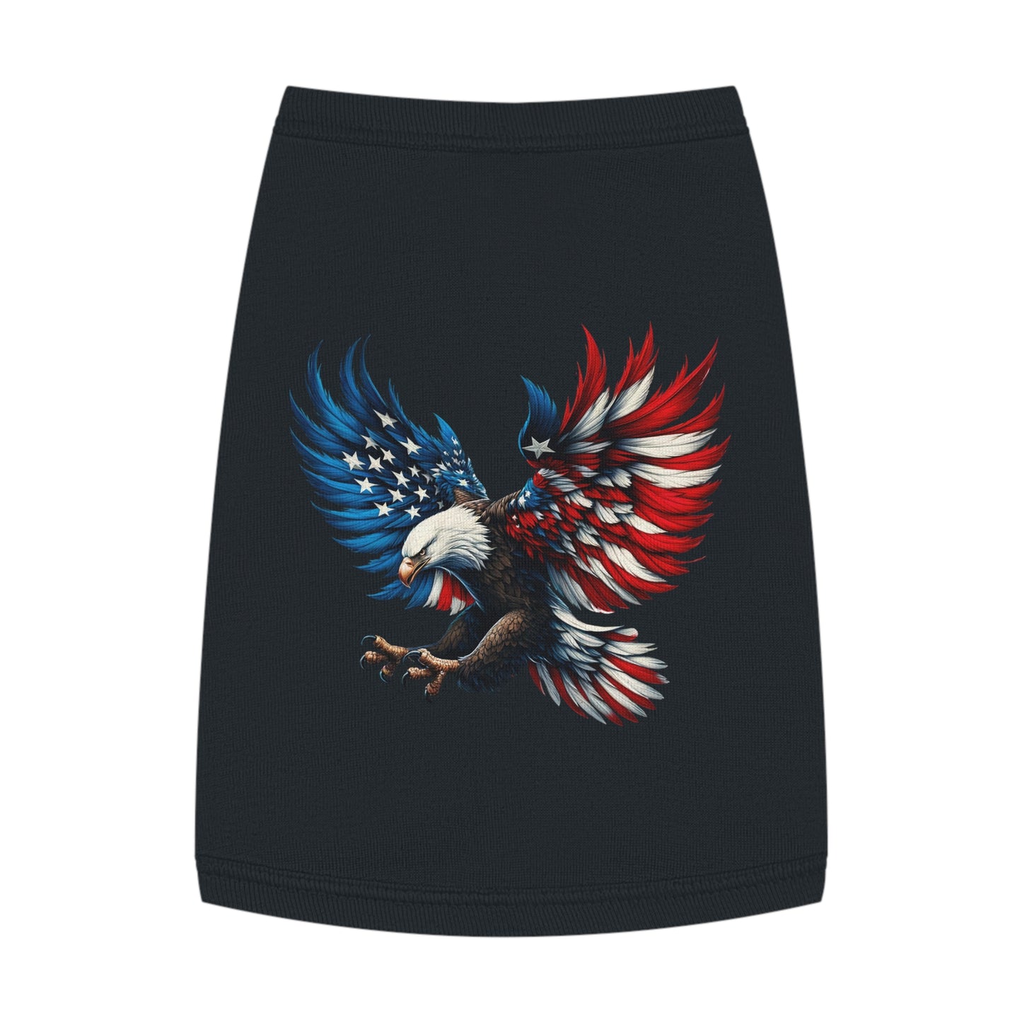 Princess Grace  Patriotic Eagle Pet Tank Top Comfortable & Stylish Holiday Apparel for Dogs