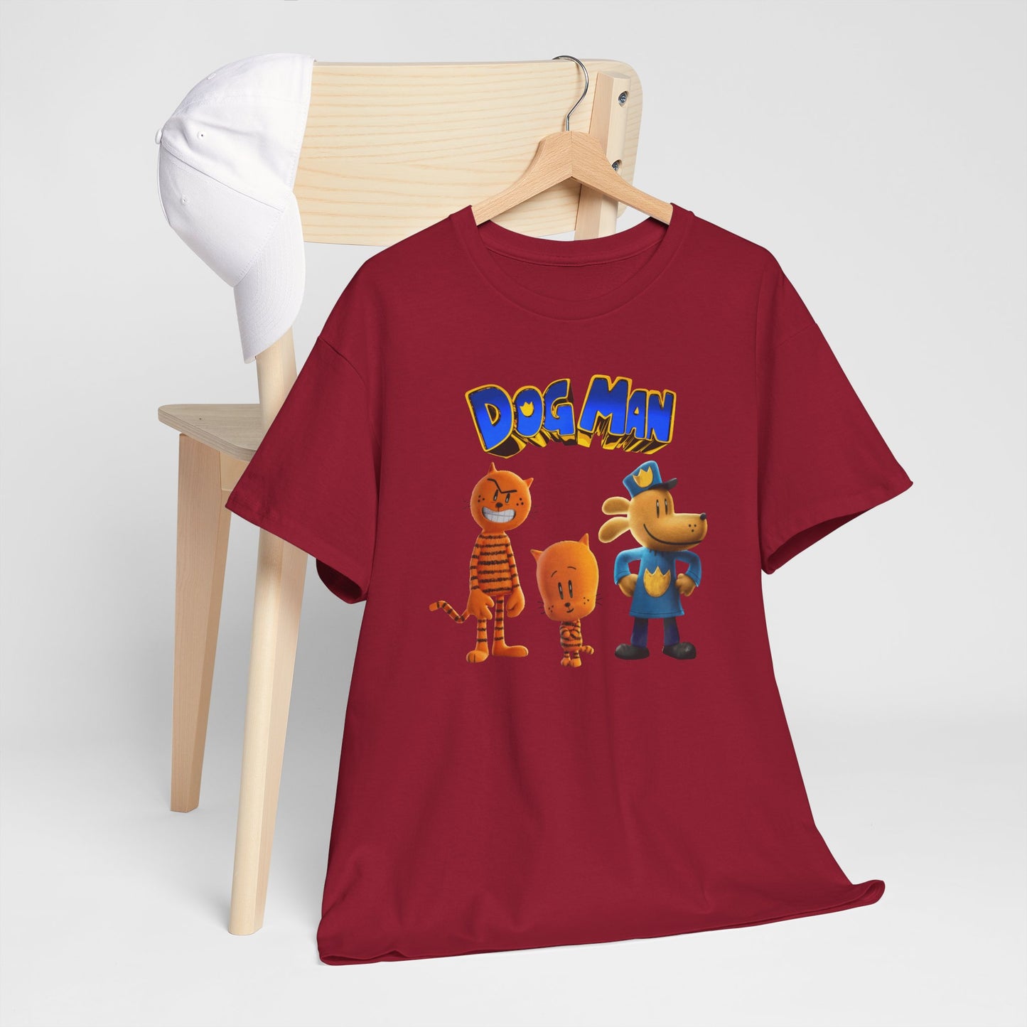 Princess Grace  Dog Man Cartoon Unisex Heavy Cotton Tee  Fun Graphic Tee for Kids and Fans
