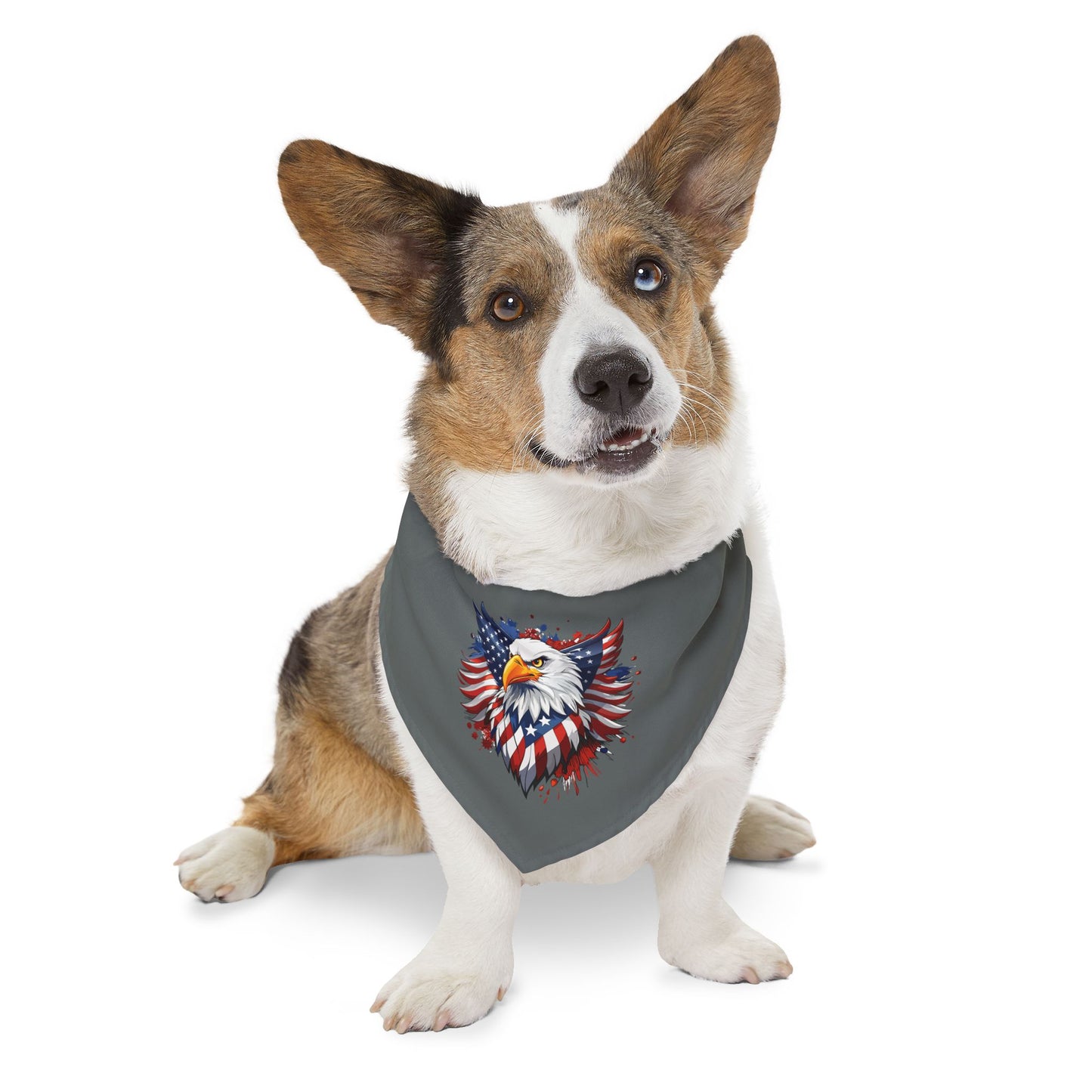 Princess Grace  Patriotic Eagle Pet Bandana Collar  Independence Day Dog Accessory