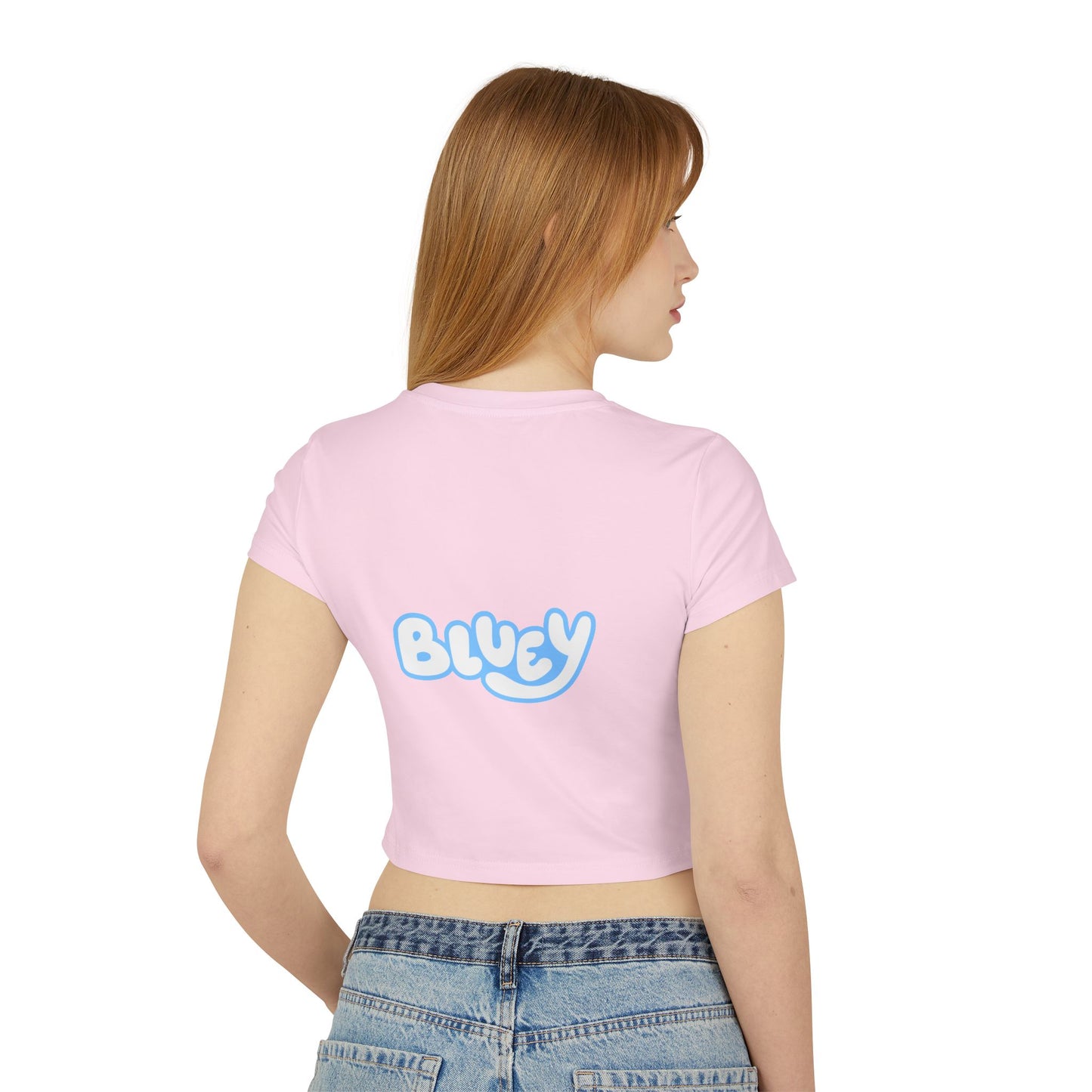 Princess Grace  Cute Bluey Women's Baby Tee  Playful Graphic Tee for Fans