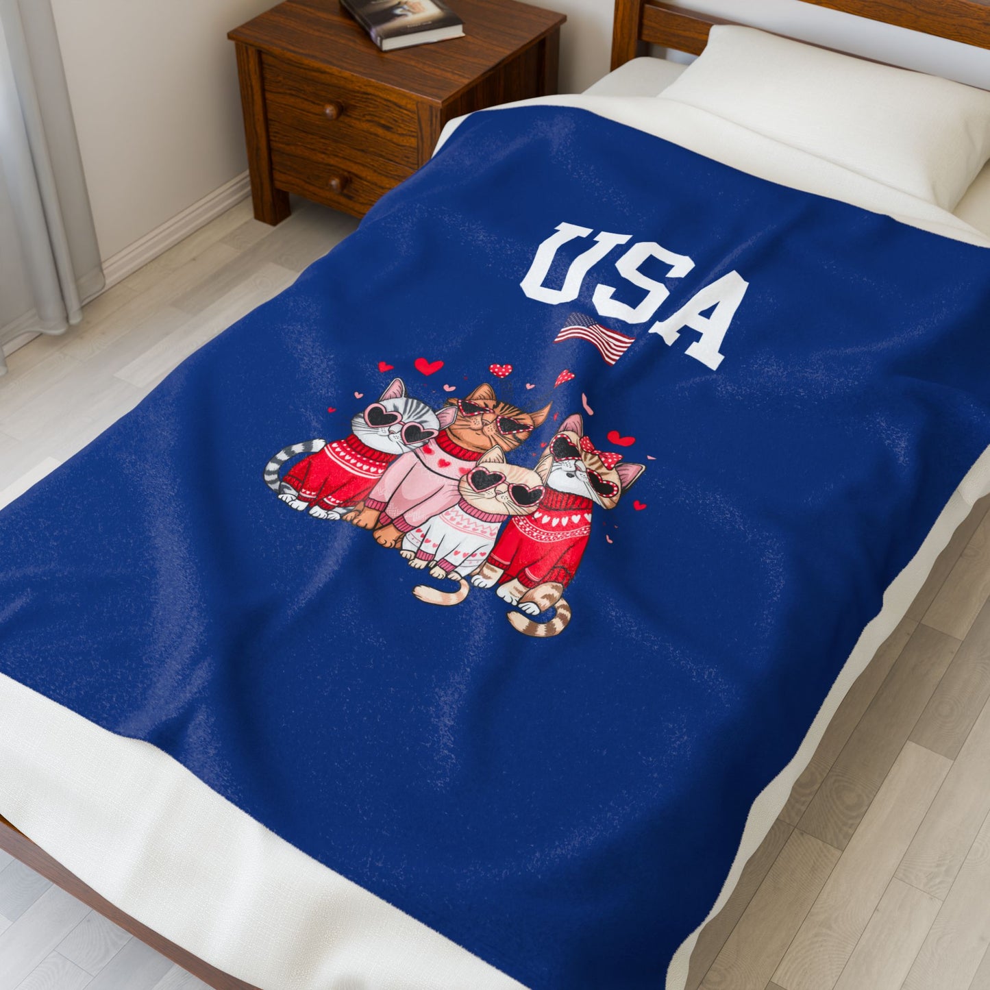 Princess Grace  TEAM USA  Velveteen Plush Blanket