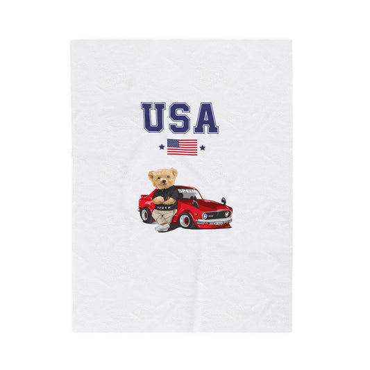 Princess Grace  TEAM USA  Velveteen Plush Blanket